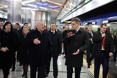 Лукашенко принял участие в торжественном открытии нового участка Минского метрополитена