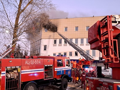 В Витебске при пожаре в ТЦ спасены 10 человек, еще 215 эвакуированы