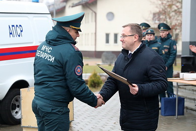 Памятный знак в честь 85-летия пожарной охраны области появился в Бресте