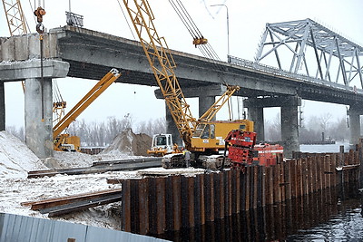 Движение по реконструируемому мосту через Припять в Мозыре планируют открыть не позднее 7 ноября 2025 года