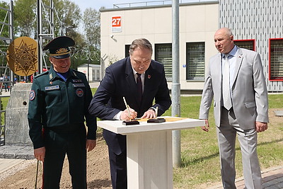 Новое пожарное депо открылось в молодом гродненском микрорайоне Грандичи