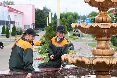 Студотряд из Белыничей занимается благоустройством в родном городе