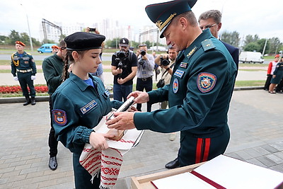 Торжественная церемония открытия пожарного депо состоялась в жилом районе \"Минск-Мир\"