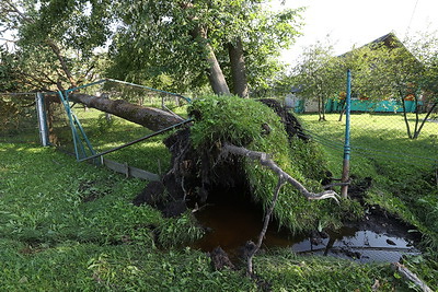 Последствия непогоды устраняют в Крупском районе