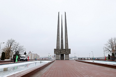 Праздничный митинг в честь Дня защитников Отечества прошел в Витебске