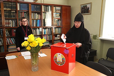Монахини Гродненского Свято-Рождество-Богородичного монастыря приняли участие в выборах