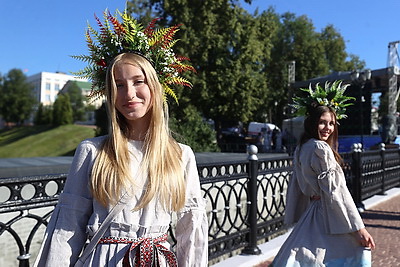 Яркая праздничная атмосфера царит в фестивальном Витебске