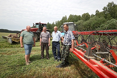 В хозяйствах Столбцовского района завершается первый укос трав