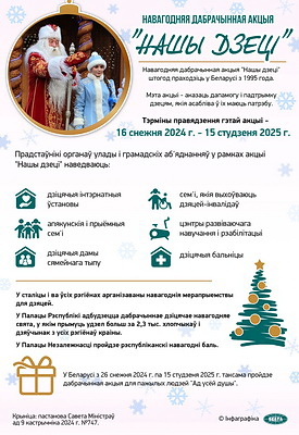 Инфографика. Новогодняя благотворительная акция \"Наши дети\"