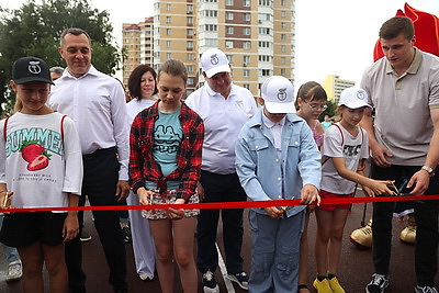 В Витебске открыли многофункциональную спортплощадку