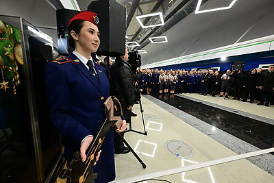 Лукашенко принял участие в торжественном открытии нового участка Минского метрополитена