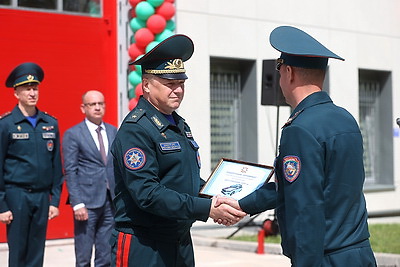 Новое пожарное депо открылось в молодом гродненском микрорайоне Грандичи