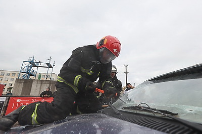 В Минске прошли соревнования по ликвидации последствий ДТП