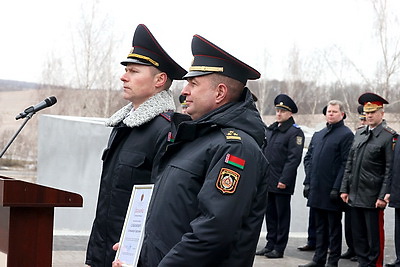 Торжественный митинг, посвященный Дню милиции, состоялся в Могилеве