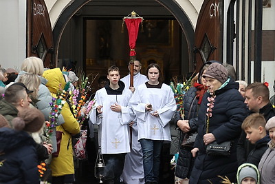 Католические верующие отметили Вербное воскресенье