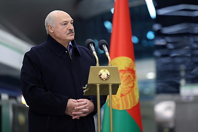 Лукашенко принял участие в торжественном открытии нового участка Минского метрополитена