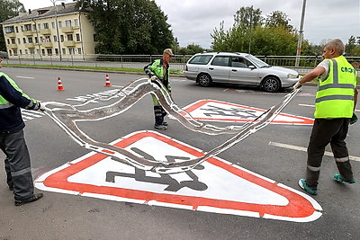 Новую разметку у школ и гимназий Витебска нанесут к 1 сентября