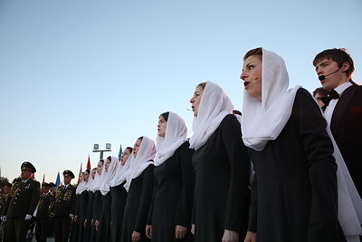 У монумента \"Врата памяти\" в Тростенце состоялся митинг-реквием