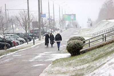 Зимний Гродно накрыло снежным одеялом