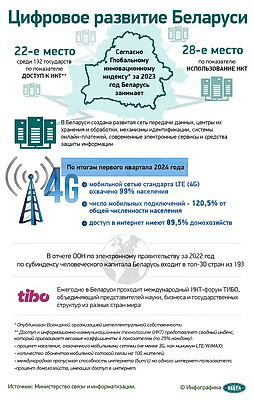 Инфографика. Цифровое развитие Беларуси