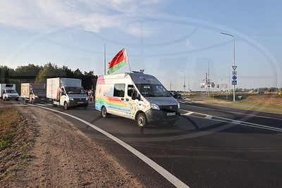 В Лиде торжественно открыли подъездную дорогу к райцентру с трассы М11