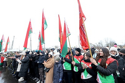 Тематический арт-объект \"Марафона единства\" открыли в Орше