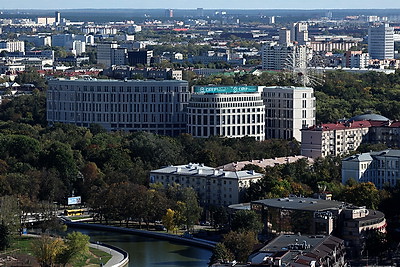 Минск. Архитектура центра города с высоты