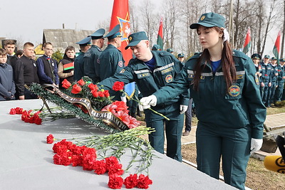 Память советских офицеров почтили на митинге-реквиеме в Лиозненском районе
