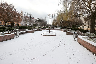 Зимний Гродно накрыло снежным одеялом