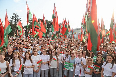 В Могилеве прошла патриотическая акция \"Беларусь, вперед!\"