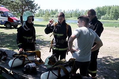 Областной слет юных спасателей-пожарных прошел в Могилевской области