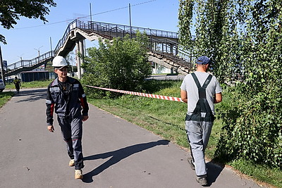 В Гомеле закрыт на капремонт самый длинный в стране пешеходный мост