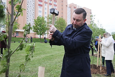 В Гродно в честь 100-летия образования органов торговли заложили капсулу времени и аллею