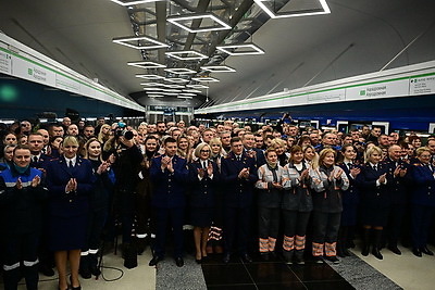 Лукашенко принял участие в торжественном открытии нового участка Минского метрополитена