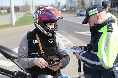 Соблюдение ПДД мотоциклистами - на особом контроле ГАИ Минска