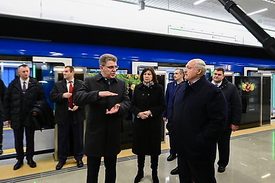 Лукашенко принял участие в торжественном открытии нового участка Минского метрополитена