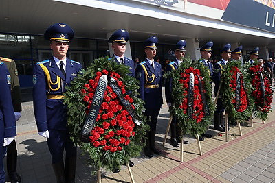 Прощание с Александром Медведем проходит в минском Дворце спорта