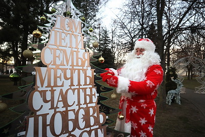 \"Дедморобус\", космическая елка и железная. В Гродно зажгли огни на аллее дизайнерских елок