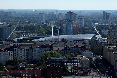 Минск. Архитектура центра города с высоты