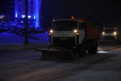 Уборка снега в Гродно ведется круглосуточно