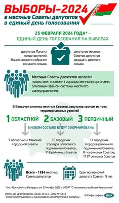 Инфографика. Выборы-2024: в местные Советы в единый день голосования