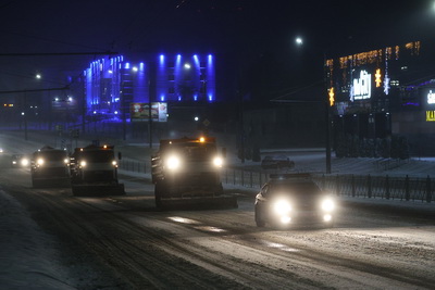 Уборка снега в Гродно ведется круглосуточно