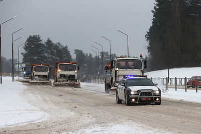 Уборка снега в Гродно ведется круглосуточно