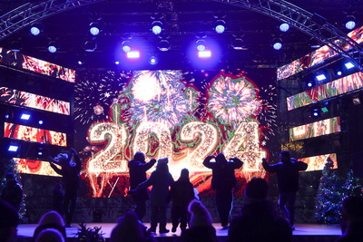 Празднование Нового года в Минске
