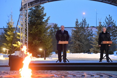 Лукашенко в Ленобласти принял участие в открытии мемориального комплекса