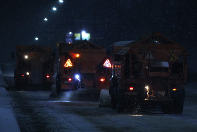 Уборка снега в Гродно ведется круглосуточно