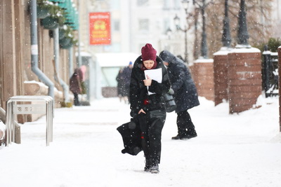 Снежный день в Минске
