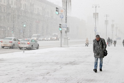 Снежный день в Минске