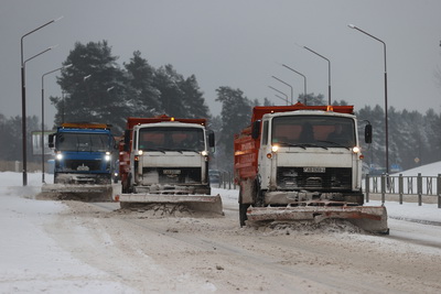 Уборка снега в Гродно ведется круглосуточно