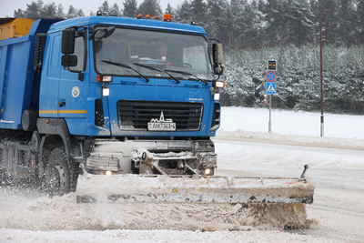 Уборка снега в Гродно ведется круглосуточно